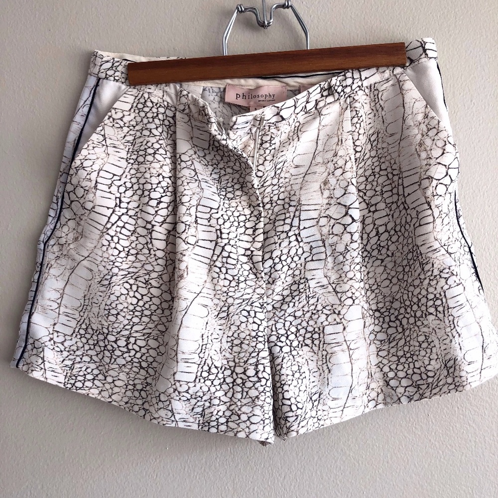 PHILOSOPHY //Snake Print Shorts